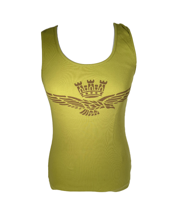Tee-shirt jaune aeronautica militare femme