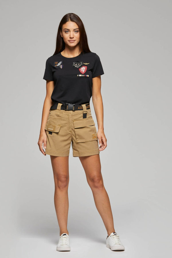 t-shirt noir ecussons aeronautica militare