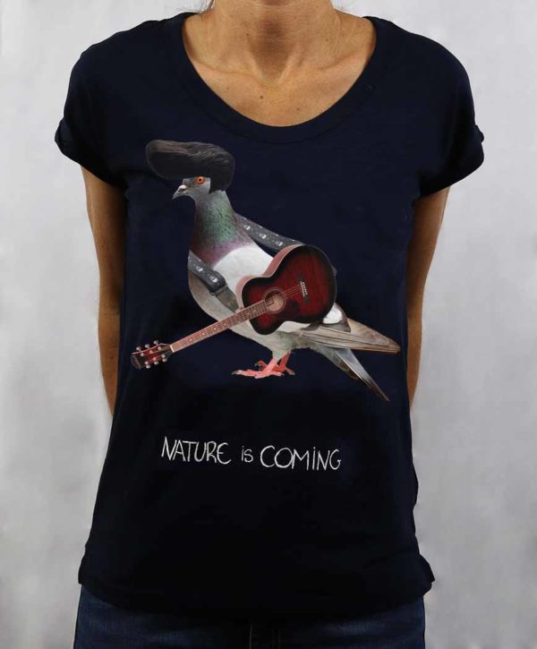 T-shirt Rock navy nature is coming