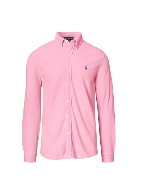 Chemise rose légère en coton piqué Ralph Lauren