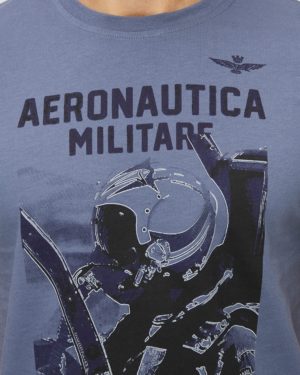 T-shirt bleu Aeronautica Militare