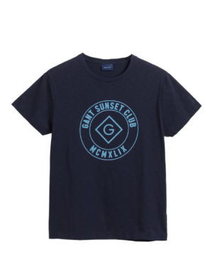 T-shirt marine à imprimé Sunset Club Gant