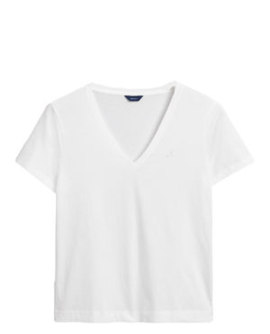 T-shirt blanc col V Original Gant