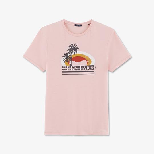 Tee-shirt Flamme rose imprimé Eden Park