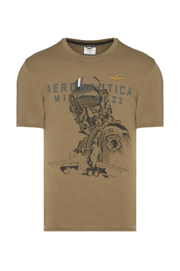 Tee-shirt imprimé à l'eau Aeronautica Militare