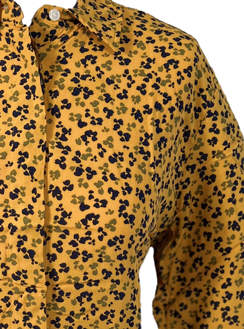 Chemise jaune à motifs Gant