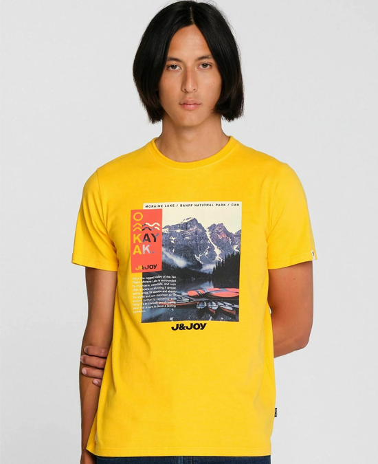 Tee-shirt Moraine Lake jaune Jn Joy