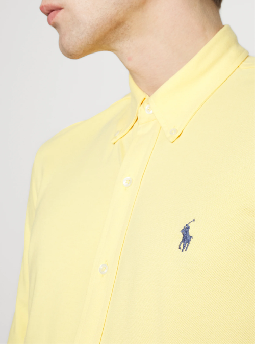 Chemise jaune légère en coton piqué Ralph Lauren