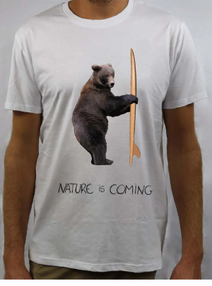 Tee-shirt Teddy surfer Nature Is Coming