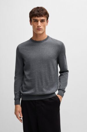 Pull à col rond en laine – HUGOBOSS