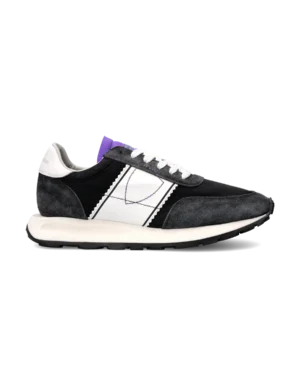 Baskets Running Tour Femme, Noir et Violet – Philippe Model