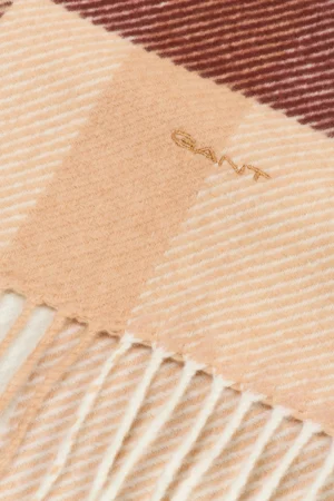 ÉCHARPE EN LAINE  BEIGE CARAMEL – GANT