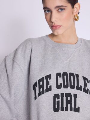 Sweat DOMINGO | Sweat gris clair “The Coolest Girl” – Berenice