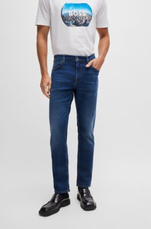 Delaware Jean Slim en denim bleu foncé – HUGOBOSS