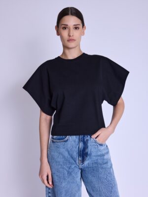 T-shirt EDENA | T-shirt noir style kimono – Berenice