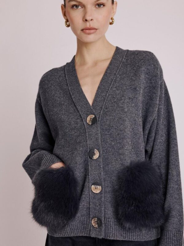 GREGORIA  CARDIGAN DARK GREY - BERENICE – Image 3