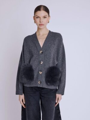 GREGORIA  CARDIGAN DARK GREY – BERENICE