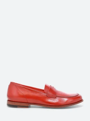 MOCASSIN CUIR PANTANETTI ROUGE