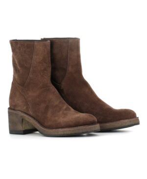 Bottes Cheville en Daim Marron – PANTANETTI