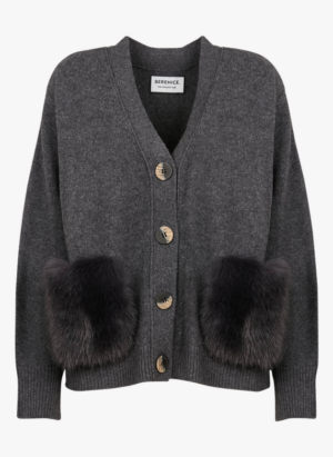 GREGORIA  CARDIGAN DARK GREY – BERENICE