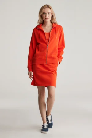 TOP GANT SLIM DÉBARDEUR CÔTELÉ ORANGE ROUGE – Gant