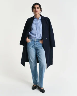 Chemise regular fit en popeline à rayures – Gant