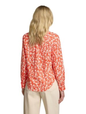 Chemise femme en voile à imprimé floral Corail Rouge – Gant
