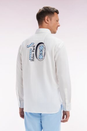 Chemise en coton pinpoint blanc – Eden Park