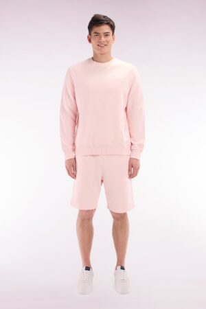 Short en molleton coton rose pâle coupe décontractée – Eden Park