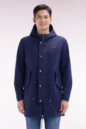 Parka légère à capuche intégrée marine – Eden Park
