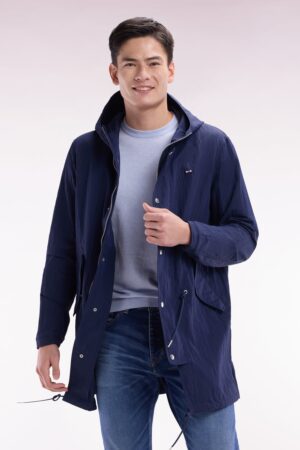 Parka légère à capuche intégrée marine – Eden Park