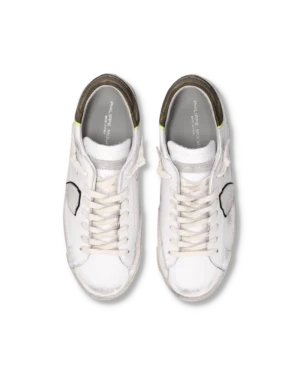 Baskets Prsx Homme, Blanc et Militaire – Philippe Model