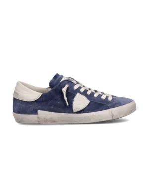 Baskets Prsx Homme, Crème et Bleu – Philippe Model