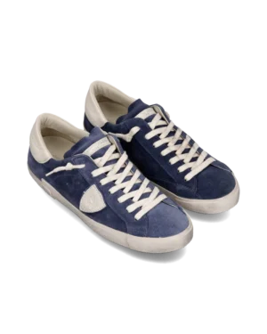 Baskets Prsx Homme, Crème et Bleu – Philippe Model