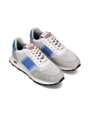 Baskets Running Tour Homme, Blanc et Bluette – Philippe Model