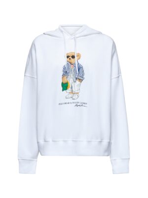 Sweat à capuche Polo Bear blanc – Ralph Lauren