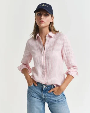 Chemise coupe regular en lin à rayures – Gant