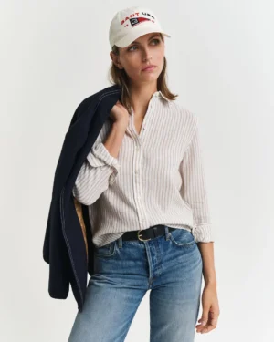 Chemise coupe regular en lin à rayures – Gant