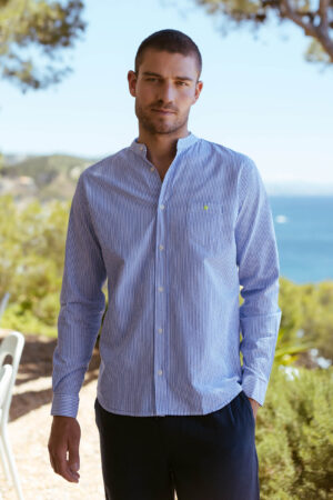 Chemise Bleue en coton Seersucker – Gili’s