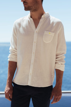 Chemise Blanche en gaze de coton – Gili’s