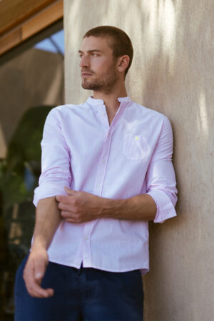 Chemise Rose en seersucker – Gili’s