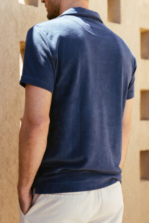 Terry cloth polo Navy – Gili’s
