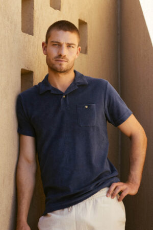 Terry cloth polo Navy – Gili’s