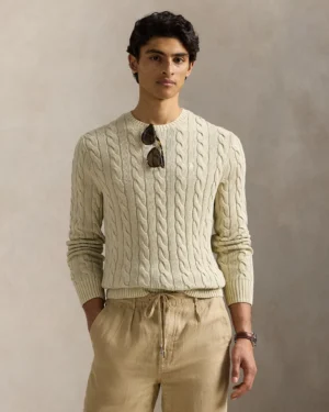 Pull en coton torsadé teint minéraux  Ralph Lauren