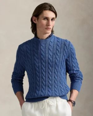 Pull torsadé en coton teint en pièce – Ralph Lauren