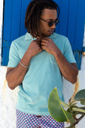 Terry cloth polo Almond Green – Gili’s