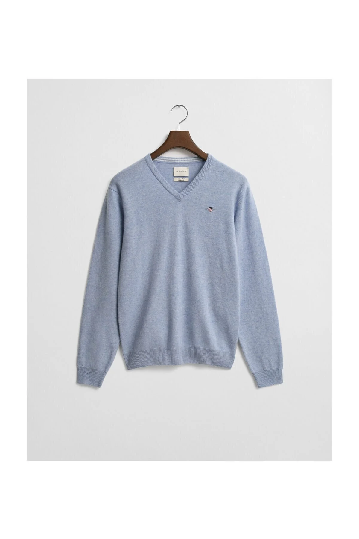 Pull col V en laine d'agneau ultrafine - Gant