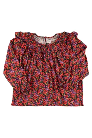 Chemisier Imprimé floral rose et rouge – Sisters Department