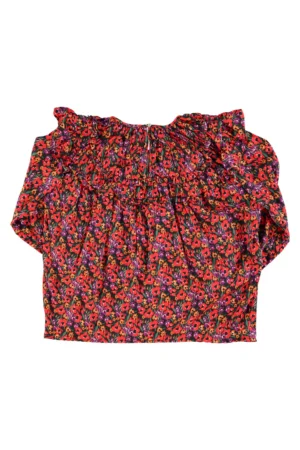 Chemisier Imprimé floral rose et rouge – Sisters Department