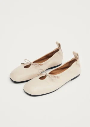 BALLERINES EN CUIR BEIGE ALOHAS